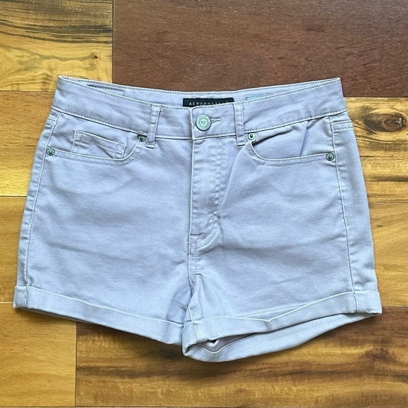 Aeropostale High Waisted MIDI Shorts - Picture 1 of 4